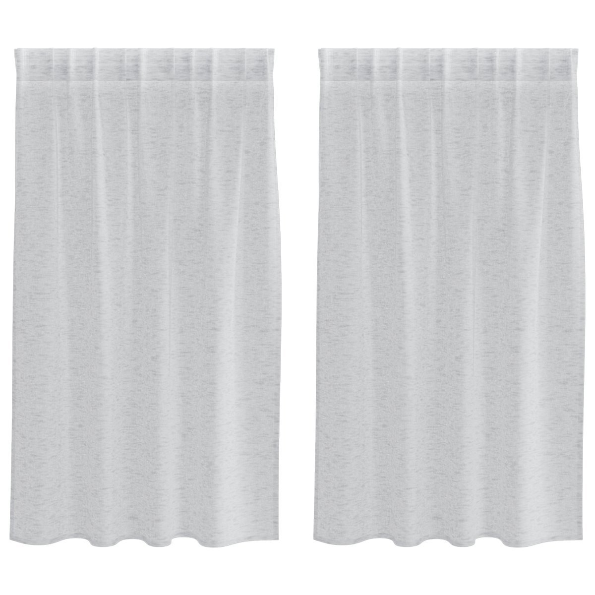 vidaXL Zasłony z zasłonami 2 pcs Jasny szary 140 x 140 cm Poliester