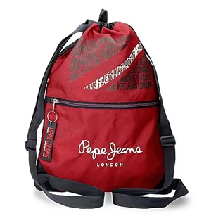 Torebki damskie - Pepe Jeans Clark Plecak Torba na zamek Czerwony 33X44 cms Poliester, Czerwony, Mochila Saco Con Cremallera, Plecak z zamkiem błyskawicznym - grafika 1