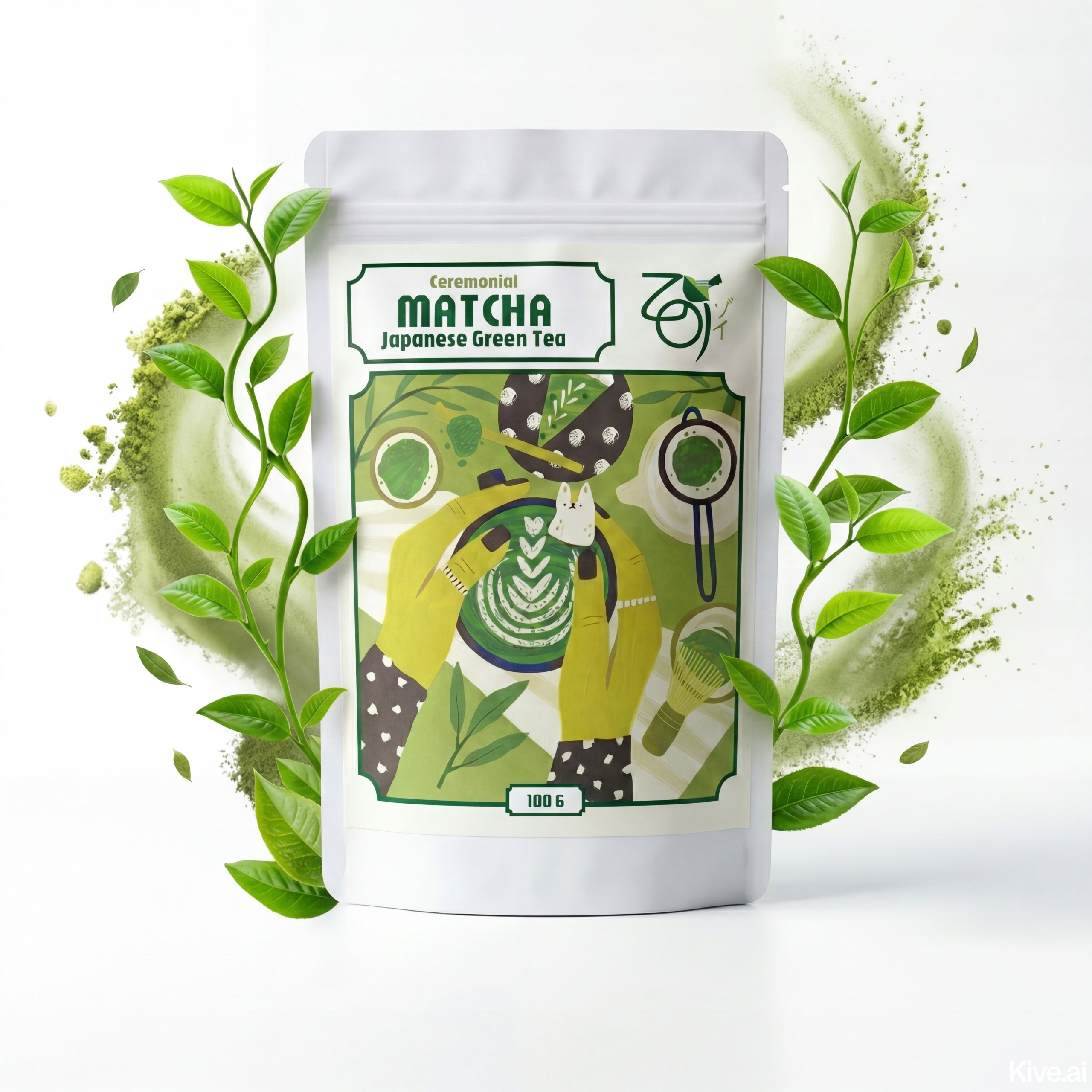 Matcha Codzienna Japońska Zielona Herbata 100g w Proszku