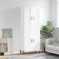 Witryny - vidaXL Witrynka biała połysk 69,5x34x180 cm materiał drewnopochodny - miniaturka - grafika 1