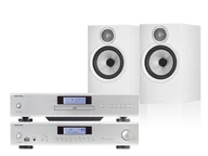 Zestawy stereo - Rotel A12 MKII (srebrny) + CD14 MKII (srebrny) + 606 S3 (biały) - miniaturka - grafika 1