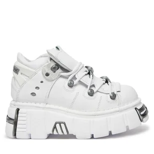 Glany NEW ROCK M-106N-S18 Biały - Glany damskie - miniaturka - grafika 1