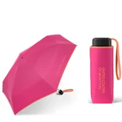 Parasole - Parasolka do kieszeni lub torebki 17 cm składana na 5 BENETTON, różowa - miniaturka - grafika 1