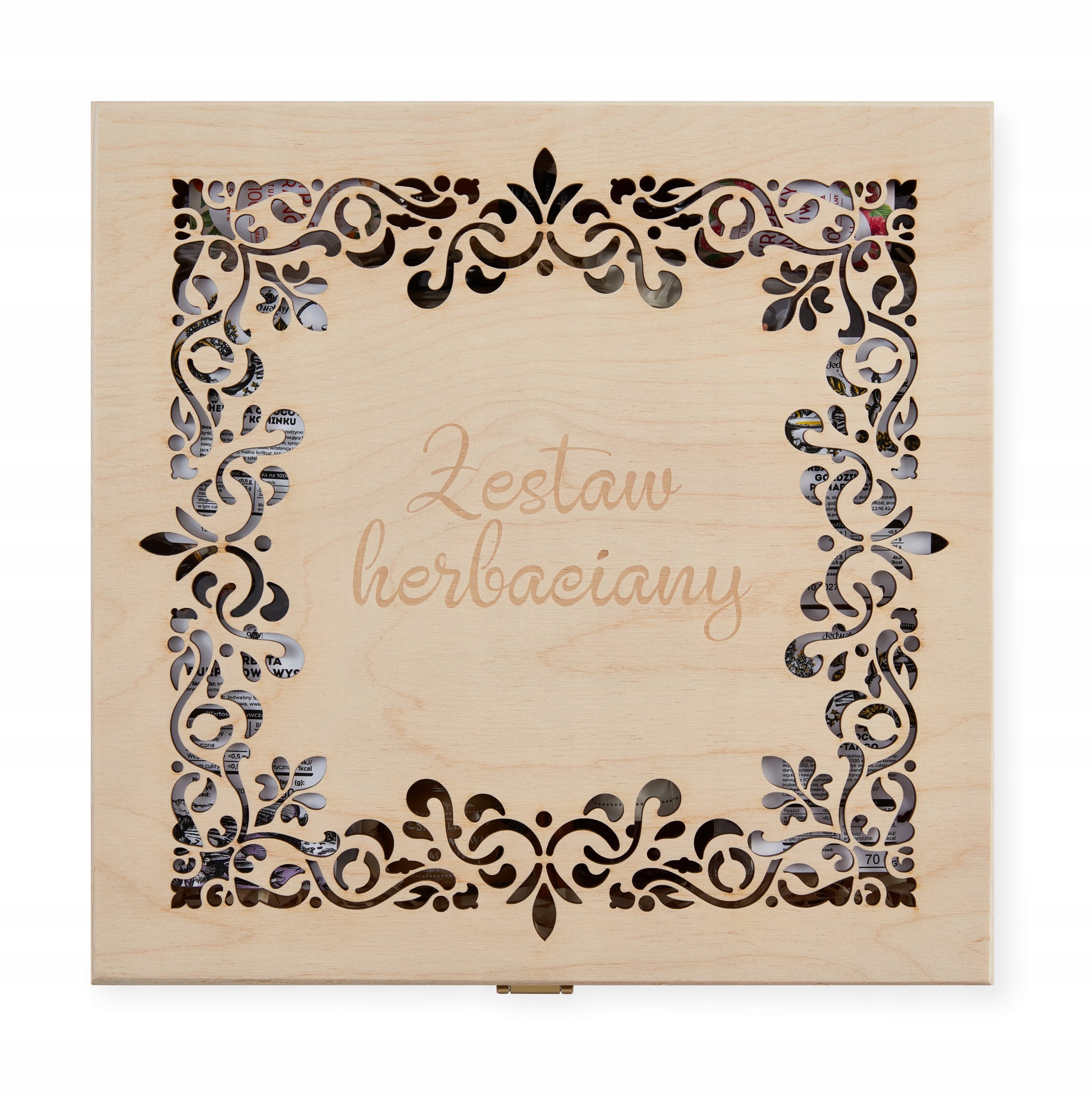 Zestaw Herbat w skrynce herbata owocowa syropy miody dżemy