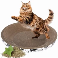 Drapaki dla kotów - Drapak dla kota, okrągły, kartonowy, legowisko do drapania, 40x9 cm - miniaturka - grafika 1