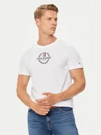 Koszulki męskie - Tommy Hilfiger T-Shirt Global Stripe MW0MW34388 Biały Regular Fit - miniaturka - grafika 1