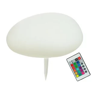 Lampa solarna LED RGB ⌀40 cm biała - Lampy ogrodowe - miniaturka - grafika 1