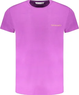 Trussardi FIOLETOWY T-SHIRT MĘSKI Z KRÓTKIM RĘKAWEM TRUSSARDI XL - Koszulki męskie - miniaturka - grafika 1