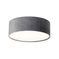 Oprawy, klosze i abażury - QAZQA Lampa sufitowa szara 30 cm ze złotym wnętrzem - Drum - miniaturka - grafika 1