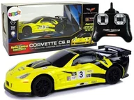 Zabawki zdalnie sterowane - Import leantoys Auto Sportowe R/C 1:24 Corvette Żółte C6.R 2.4 G Światła 9734 - miniaturka - grafika 1
