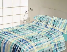 Faro Pościel bawełniana 220x200 Vanille kratka turkusowa - Pościel Faro Pościel bawełniana 220x200 Vanille kratka turkusowa - Pościel - miniaturka - grafika 1