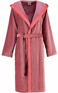Szlafroki damskie - Cawo Szlafrok damski Two Tone Hooded Red - miniaturka - grafika 1