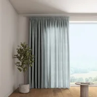 Zasłony - Zasłona na taśmie marszczącej 1 szt., szałwiowy, Delicate Premium - miniaturka - grafika 1