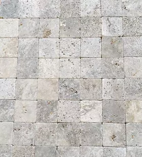 Kamień dekoracyjny trawertyn Ash 10x10 - Kostki brukowe i krawężniki - miniaturka - grafika 1