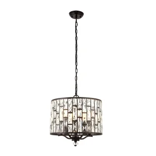 Wisząca lampa Belle od Endon Lighting w brązowym, szklanym wykończeniu - Lampy sufitowe - miniaturka - grafika 1
