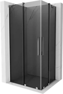 Mexen Velar Duo kabina prysznicowa rozsuwana 100x90 cm, grafit, chrom - 871-100-090-42-01 - Kabiny prysznicowe - miniaturka - grafika 1