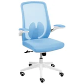 Fotele i krzesła biurowe - Beliani Krzesło biurowe OVERLORD Błękitny - miniaturka - grafika 1