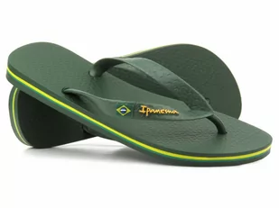 Basenowe japonki męskie IPANEMA 80415, zielone z flagą Brazylii - Ipanema - Klapki i japonki męskie - miniaturka - grafika 1