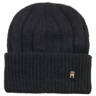 Czapka TH Timeless Beanie AW0AW16630 BDS (TH1181-a) Tommy Hilfiger - Czapki damskie - miniaturka - grafika 1