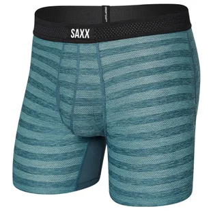 Bokserki męskie chłodzące / sportowe z rozporkiem SAXX HOT SHOT Boxer Brief Fly – turkusowe - Majtki męskie - miniaturka - grafika 1
