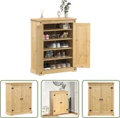 Szafki na buty - The Living Store Szafka na buty 86x38,5x108 cm lite drewno sosnowe - miniaturka - grafika 1