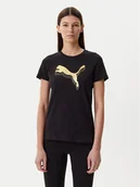 Koszulki i topy damskie - Puma T-Shirt Essentials Metallic 684995 Czarny Regular Fit - miniaturka - grafika 1
