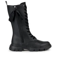 Buty dla dziewczynek - Trapery Geox J Junette Girl J36HVC 000BC C9999 S Czarny - miniaturka - grafika 1