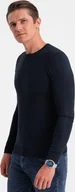 Swetry męskie - Ombre Clothing Klasyczny sweter męski Pheselus navy XXL - miniaturka - grafika 1