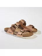 Klapki i japonki damskie - BACKSUN Klapki "Garda" w kolorze różowozłotym - miniaturka - grafika 1