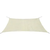 Parasole ogrodowe - vidaXL vidaXL Żagiel przeciwsłoneczny/Markiza 2x4 m, prostokąt, HDPE cremowy - miniaturka - grafika 1
