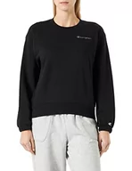 Bluzy damskie - Champion Damska bluza Eco Future Terry Boxy Crewneck z okrągłym dekoltem, czarna, M - miniaturka - grafika 1