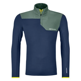 Ortovox, Fleece Light Zip Neck, kurtka, męska, ciemnoniebieska - Kurtki i kamizelki sportowe męskie - miniaturka - grafika 1