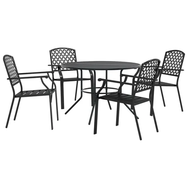 Zestaw mebli ogrodowych Stalowa Atmosfera - 110 kg; 56x65x89cm; Antracyt