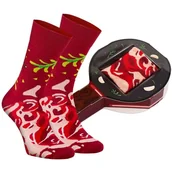 Skarpetki męskie - Skarpetki Ciekawe Na Prezent Mięso Jedzenie Zabawne Rainbow Socks Steak Box Bornpol 47-50 - miniaturka - grafika 1