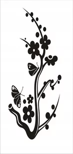Naklejka na ścianę motyle kwiaty dekor Ornament 30, 100x40 cm - Naklejki na ścianę - miniaturka - grafika 1
