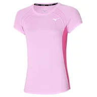 Koszulki i topy damskie - Koszulka damska Mizuno  DryAeroFlow Tee Pink Lavender M - miniaturka - grafika 1