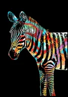 Zabawki kreatywne - Magiczna Zdrapka - Zebra 40,5x28,5cm - Yuelu - miniaturka - grafika 1