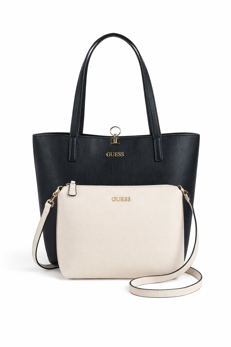 GUESS TOREBKA CZARNA DAMSKA SHOPPER Z LOGO 1I3A