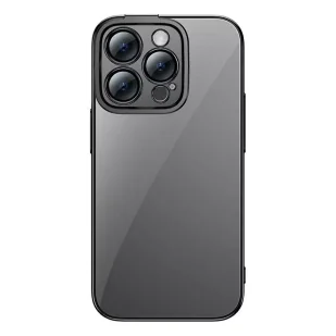Zestaw ochronny Baseus Glitter przeźroczyste etui i szkło hartowane do iPhone 14 Pro (czarny) - Etui i futerały do telefonów - miniaturka - grafika 1