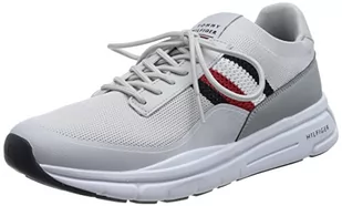 Tommy Hilfiger Męskie trampki z dzianiny premium lekkie biegacze, Odlew świetlny, 40 EU - Trampki męskie - miniaturka - grafika 1