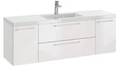 Szafki łazienkowe - Szafka z Umywalką ROSEN 140 cm D - Uchwyt Biały - miniaturka - grafika 1