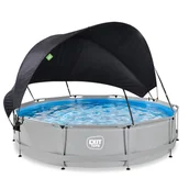 Baseny ogrodowe - Exit Basen ogrodowy stelażowy 360x76 cm osłona przeciwsłoneczna - miniaturka - grafika 1