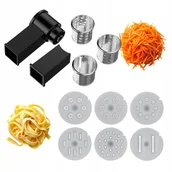 Akcesoria i części AGD - Zestaw akcesoriów do robota kuchennego szatkownica + 6 końcówek do makaronu - miniaturka - grafika 1