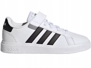 BUTY dziecięce ADIDAS GRAND COURT GW6521 sportowe białe na rzepy 33 - Buty dla dziewczynek - miniaturka - grafika 1