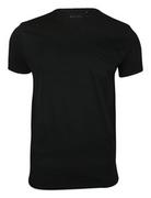Koszulki męskie - Czarny Bawełniany T-Shirt (Koszulka) z Kieszonką, Bez Nadruku - Brave Soul, Męski - miniaturka - grafika 1