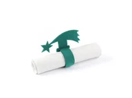 Dekoracja stołu - Serwetnik ze wzorem świątecznym - Gwiazda Betlejemska - 21 cm - 1 szt. - miniaturka - grafika 1