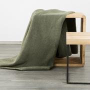Koce - Koc na fotel bawełniany 70x160 AMBER oliwkowy o strukturze wafla Design 91 - miniaturka - grafika 1