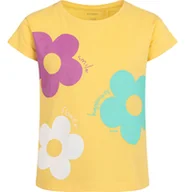Bluzki dla dziewczynek - T-shirt z krótkim rękawem dla dziewczynki, z motywem kwiatowym, żółty 3-8 lat - miniaturka - grafika 1