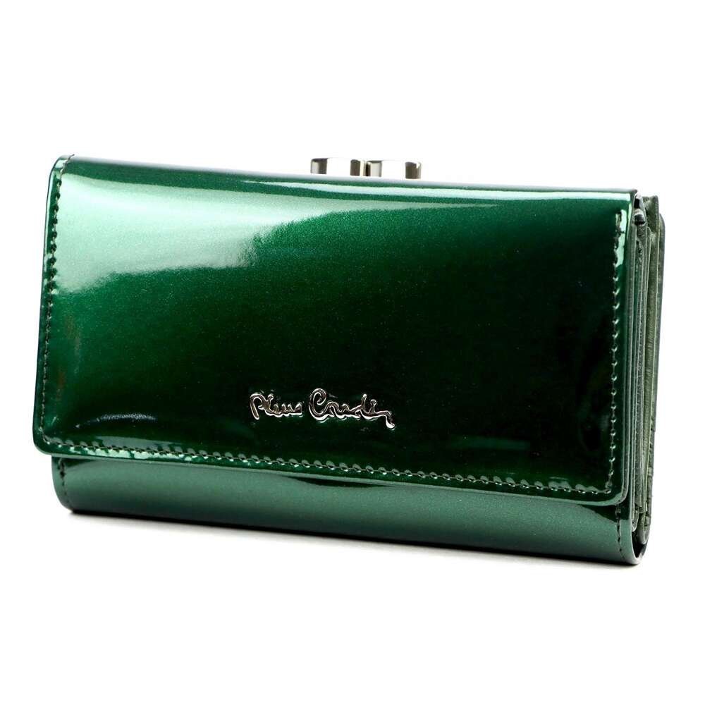 Portfel Damski Pierre Cardin 07 SHINY 108 Skóra Lakierowana Zielony