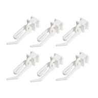 Akcesoria do wystroju okien - Agrafki ze ślizgiem do profilu aluminiowego 10 szt. białe - miniaturka - grafika 1